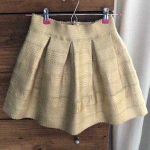 Metallic Gold Painted Skater Skirt